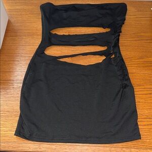 SHEIN Black Backless Cut-Out Dress
